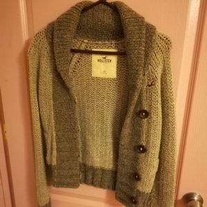 Hollister knitted two tone sweater cardigan